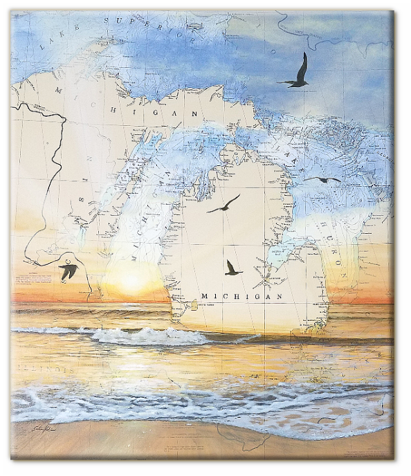 Nautical Chart Paintings